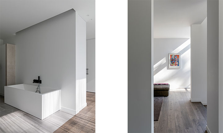 Villa K — leefruimte na de renovatie met overvloedig daglicht