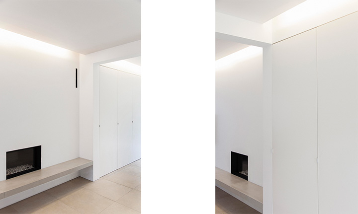 Woning HP — overzicht van de verbouwde leefruimte